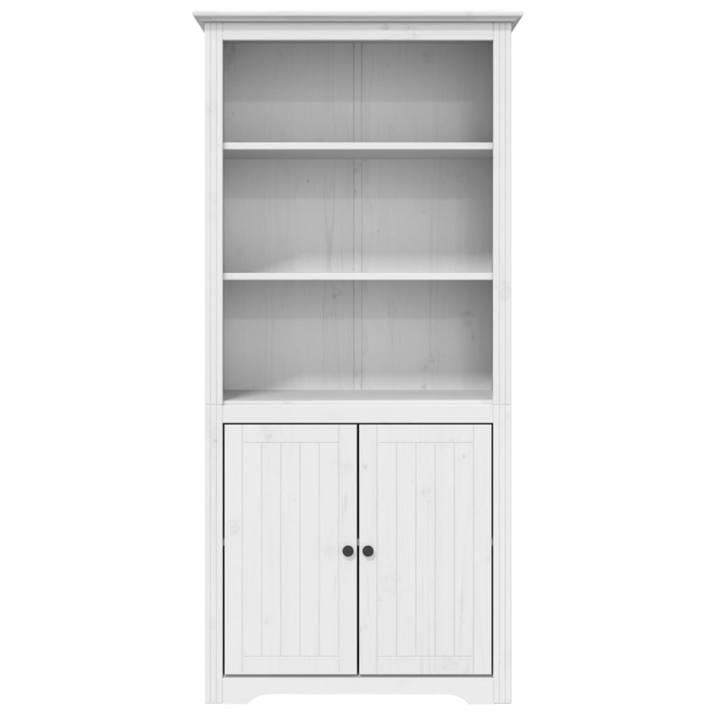 Bokhylle BODO hvit 82x40x173 cm heltre furu
