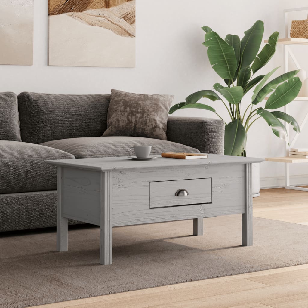 Salongbord BODO grå 100x55x46 cm heltre furu vidaXL