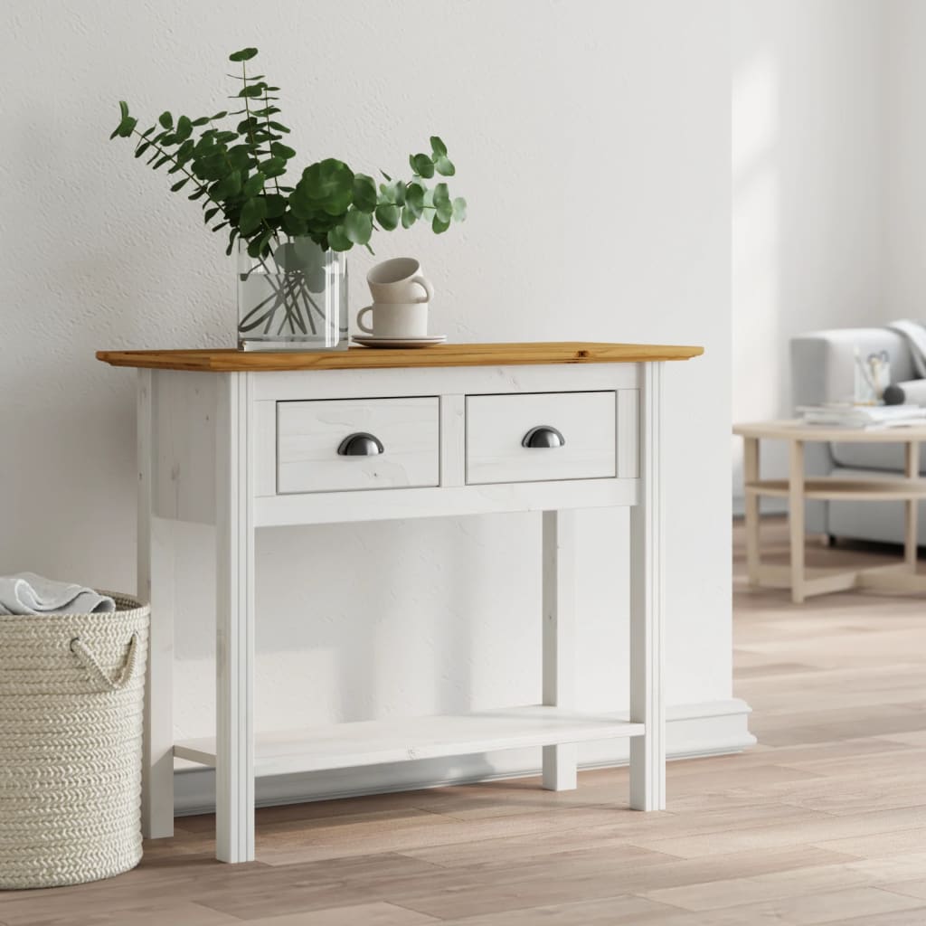 Konsollbord BODO brun 91x35x74 cm heltre furu
