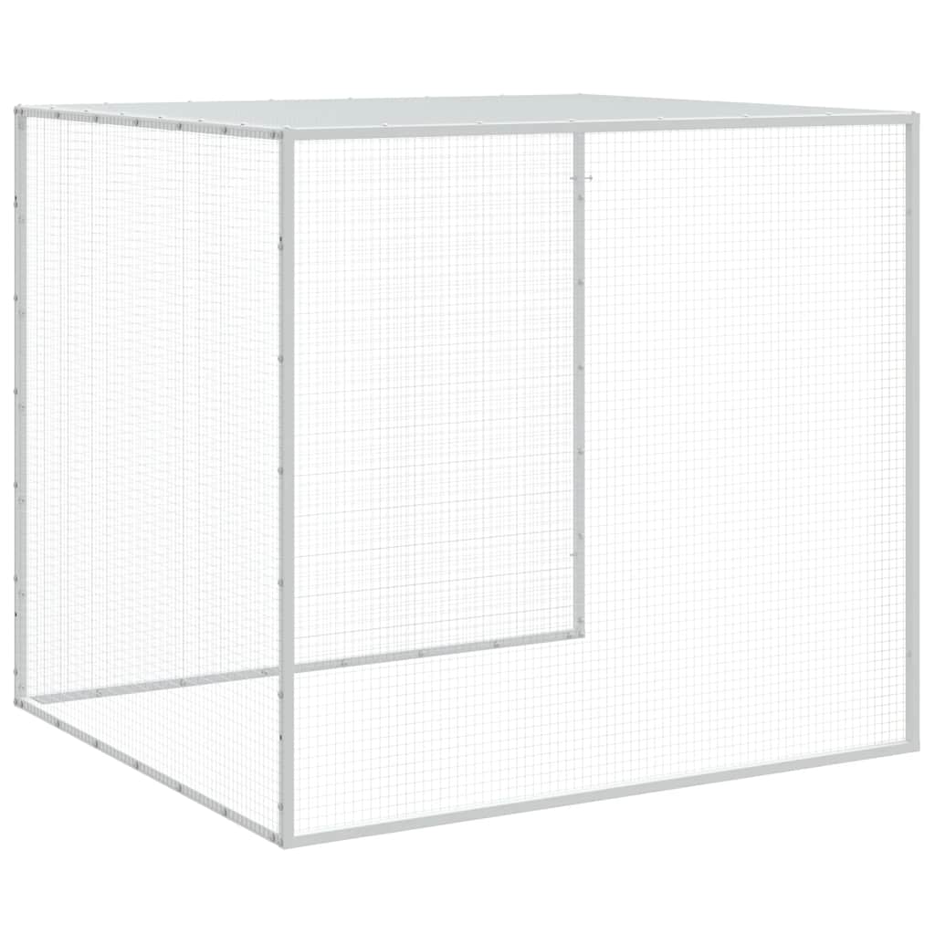 Kyllingbur med tak antrasitt 603x98x90 cm galvanisert stål vidaXL