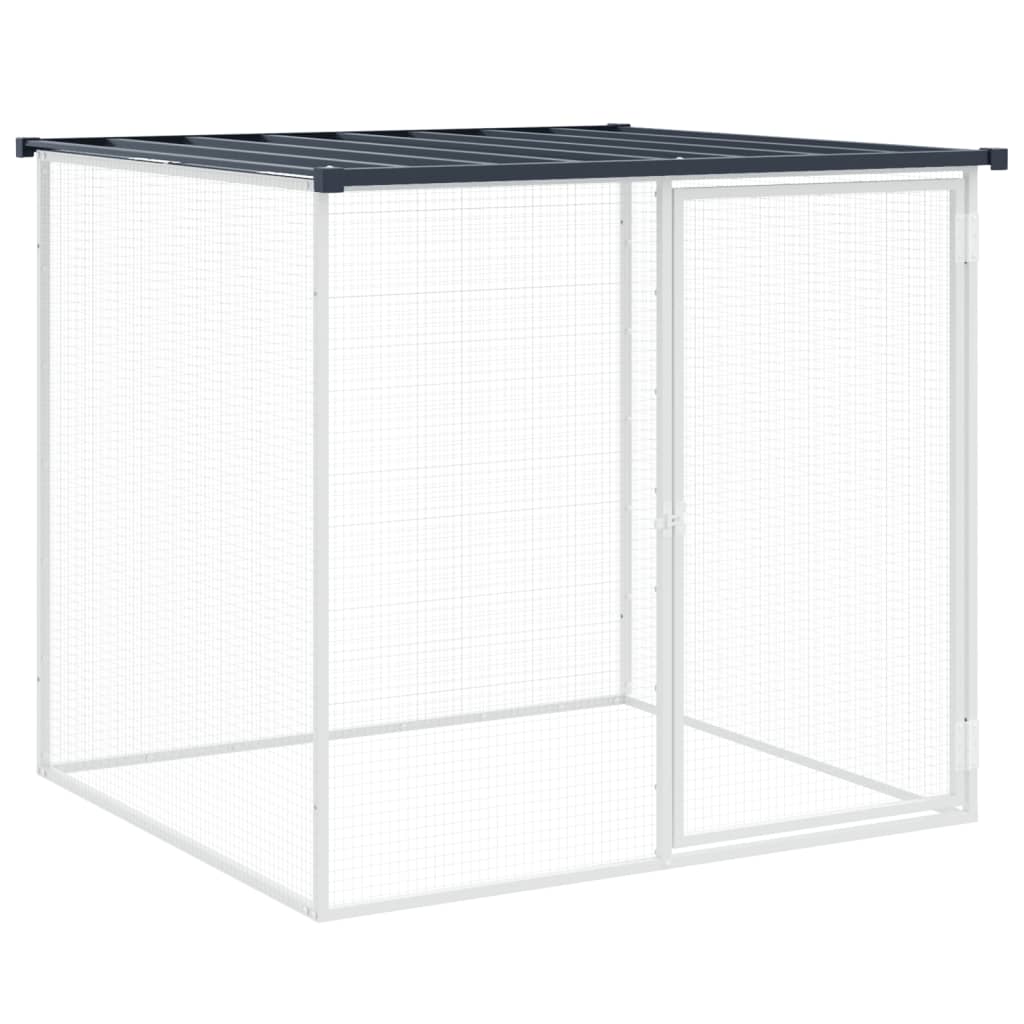 Kyllingbur med tak antrasitt 1003x98x90 cm galvanisert stål vidaXL