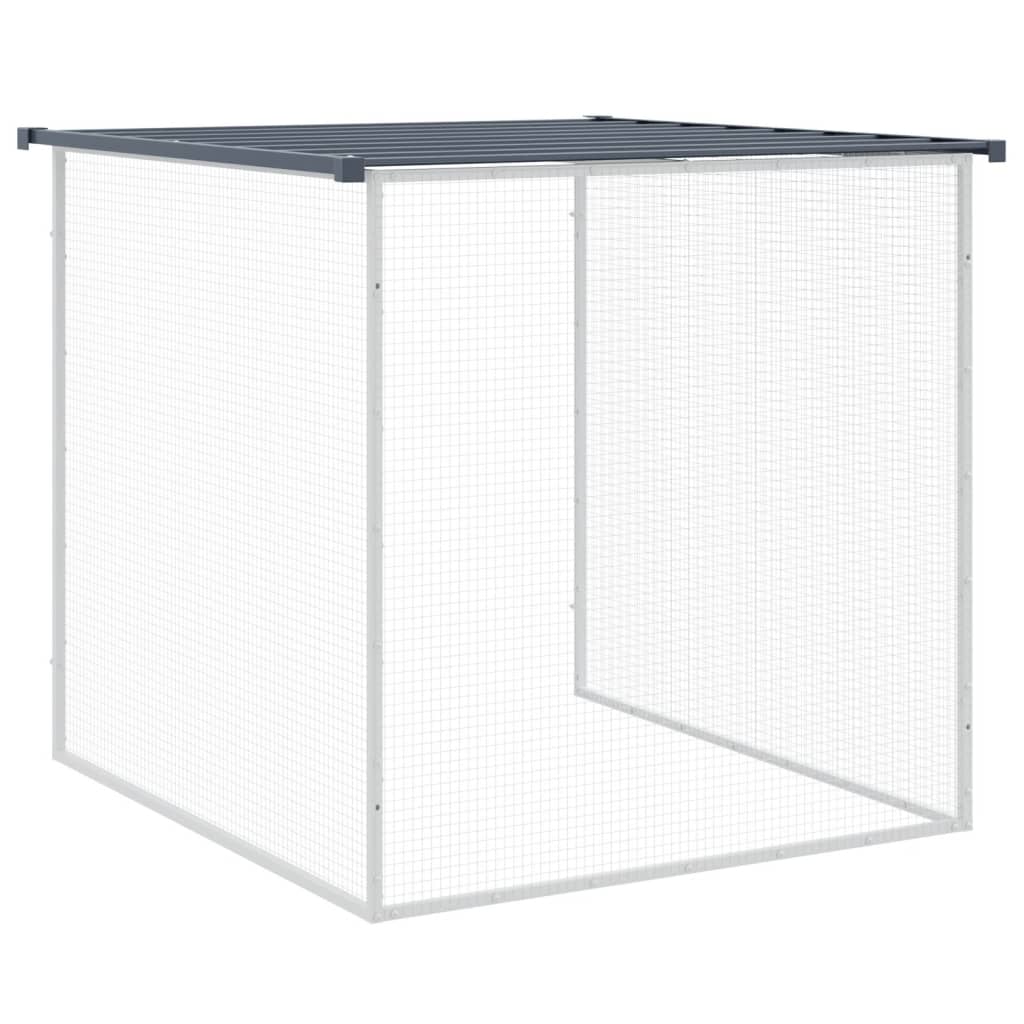 Kyllingbur med tak antrasitt 1003x98x90 cm galvanisert stål vidaXL