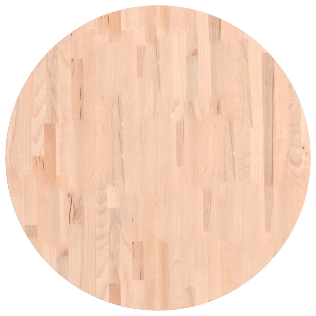 Bordplate Ø80x1,5 cm rund heltre bøketre