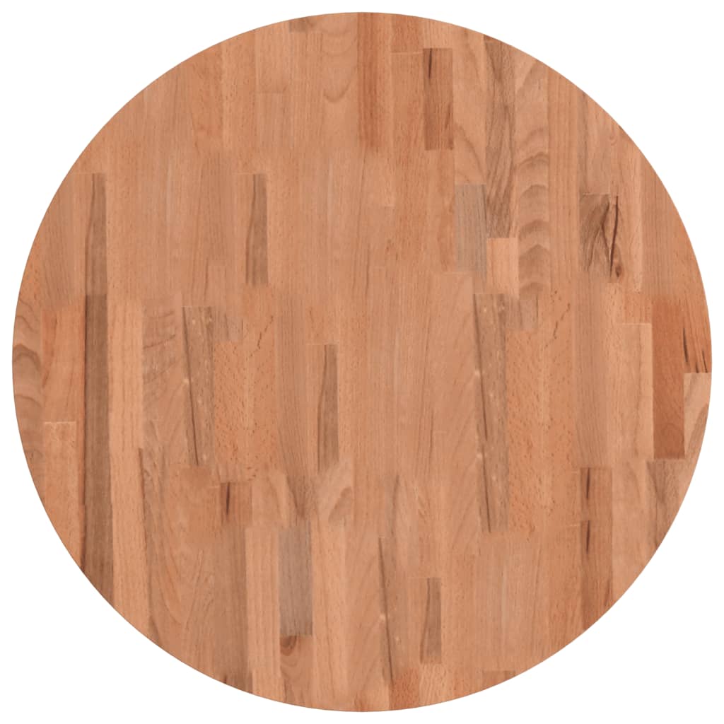 Bordplate Ø70x1,5 cm rund heltre bøketre