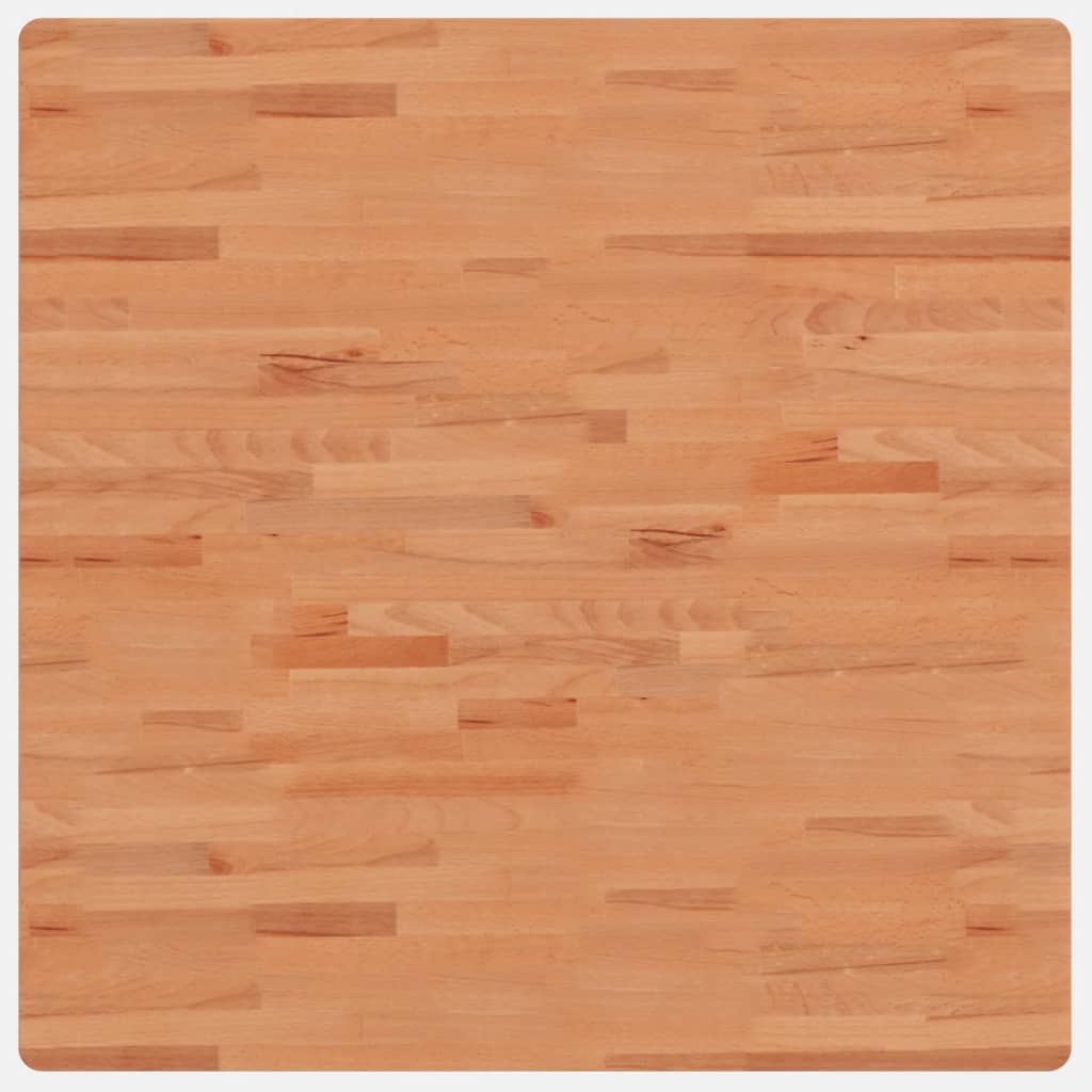 Bordplate 90x90x2,5 cm firkantet heltre bøketre