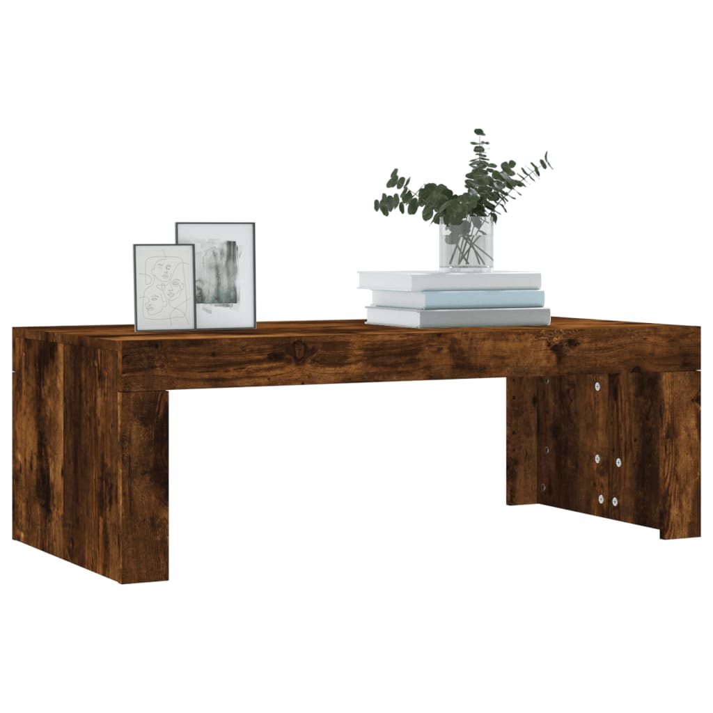Salongbord røkt eik 102x50x36 cm konstruert tre