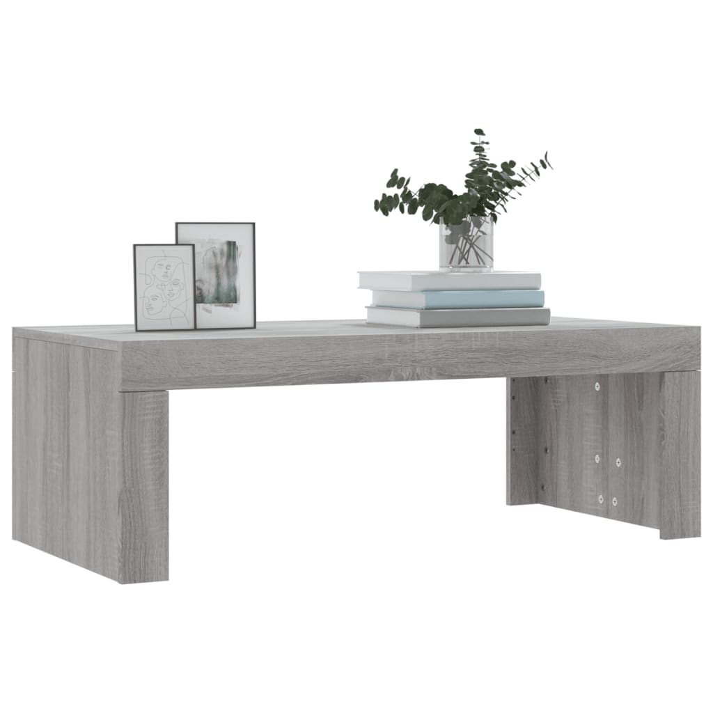 Salongbord grå sonoma 102x50x36 cm konstruert tre