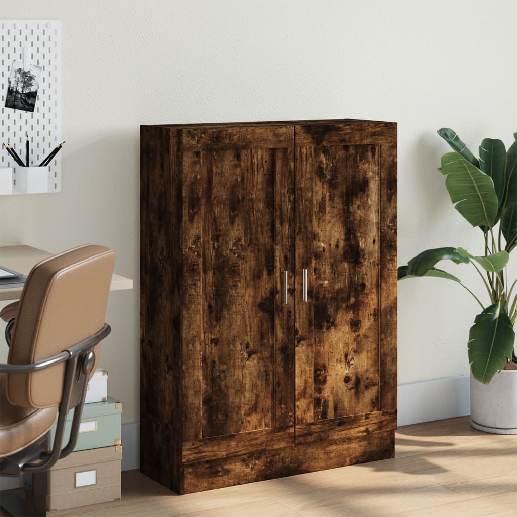 Bokhylle røkt eik 82,5x30,5x115 cm konstruert tre