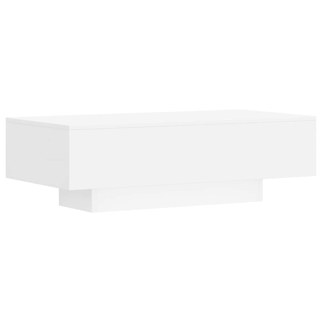 Salongbord hvit 100x49,5x31 cm konstruert tre