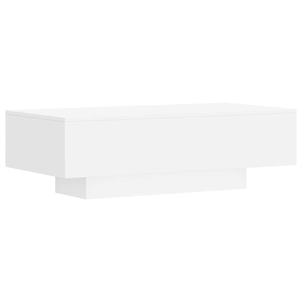 Salongbord hvit 100x49,5x31 cm konstruert tre