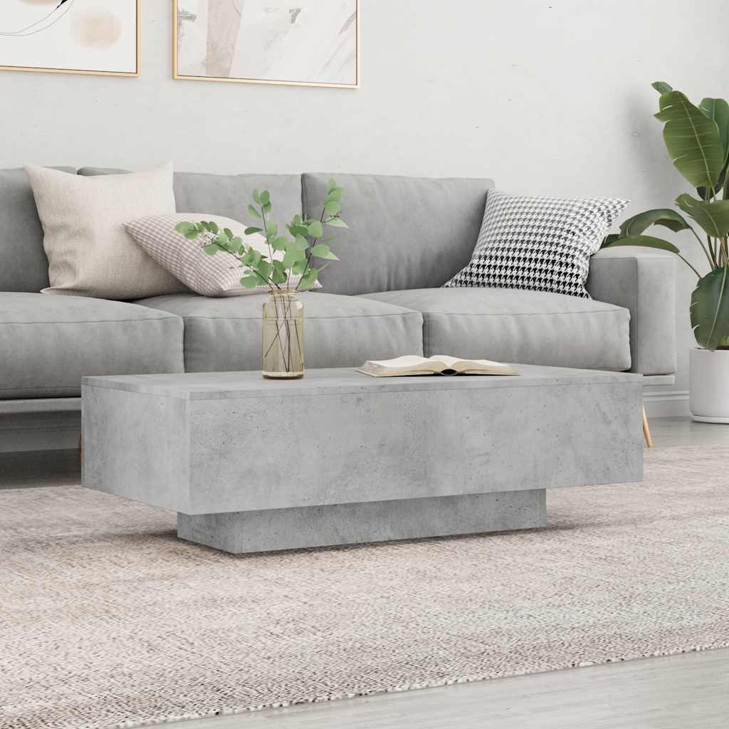 Salongbord betonggrå 100x49,5x31 cm konstruert tre