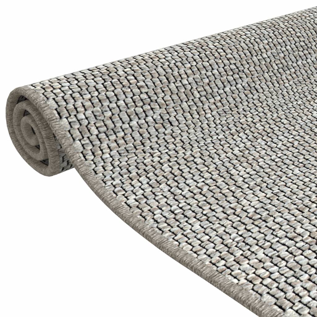 Teppeløper sisal-utseende platina 50x150 cm