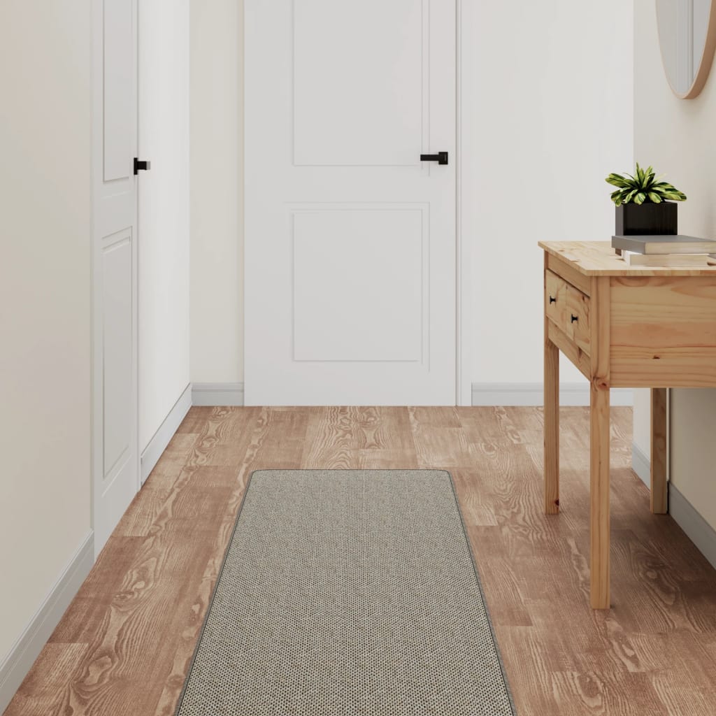 Teppeløper sisal-utseende platina 50x250 cm