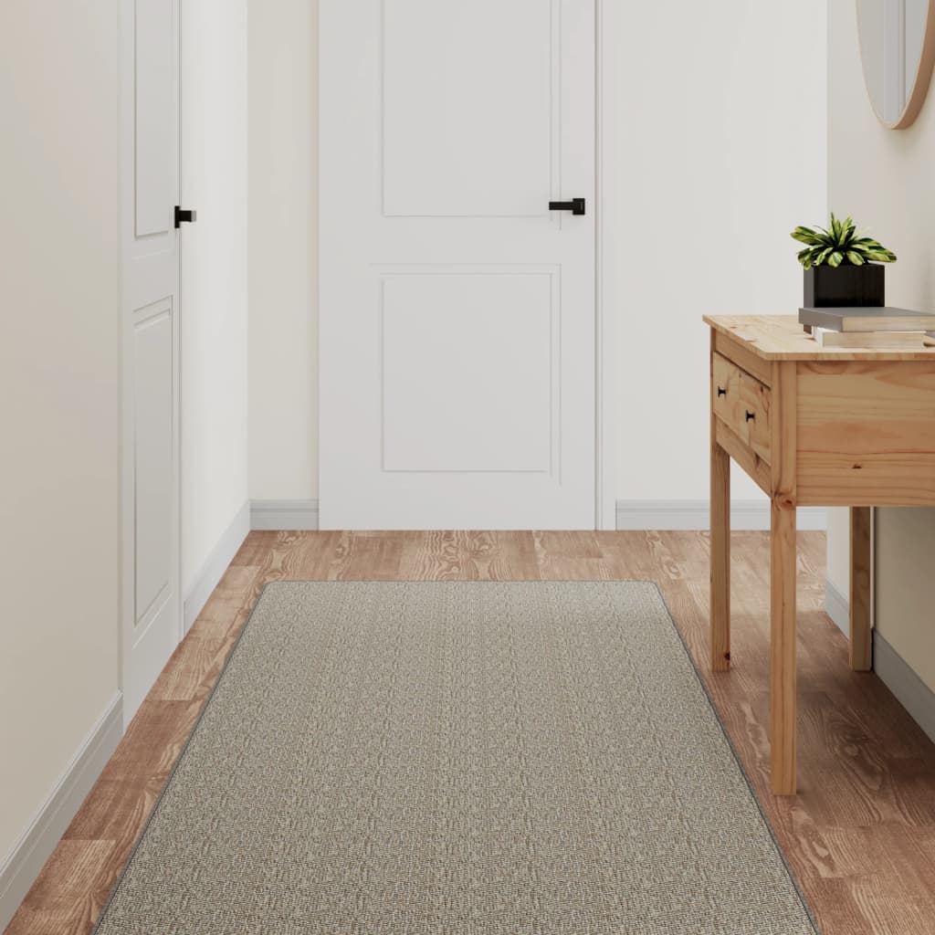 Teppeløper sisal-utseende platina 80x200 cm