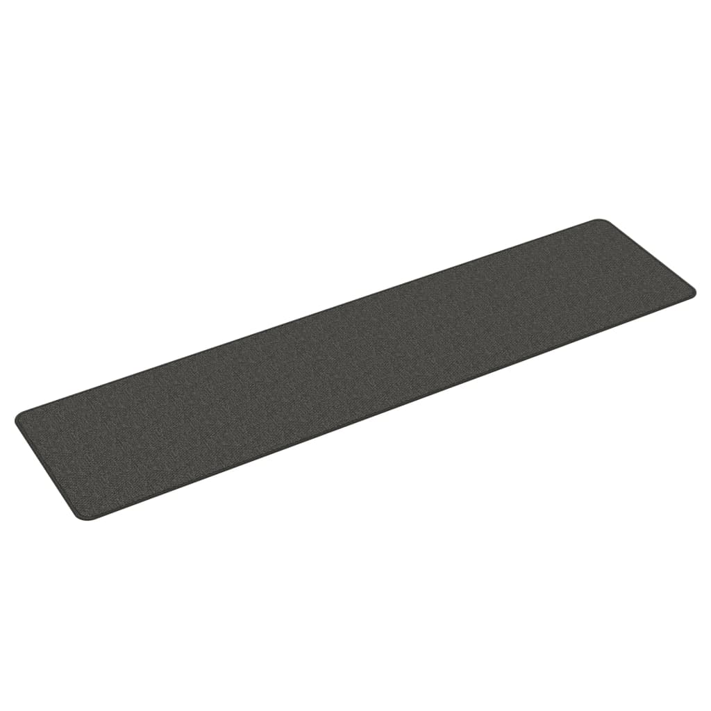 Teppeløper sisal-utseende antrasitt 50x200 cm