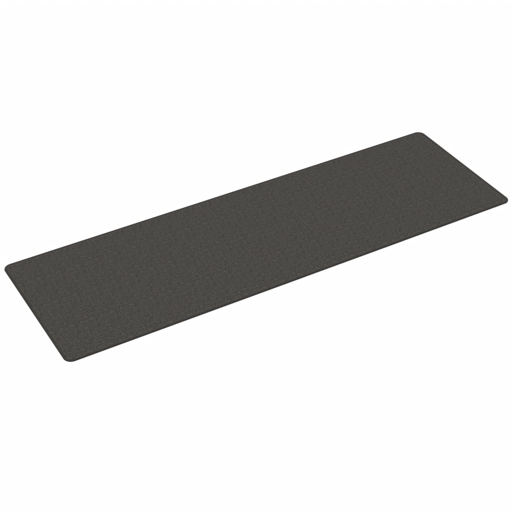 Teppeløper sisal-utseende antrasitt 80x250 cm
