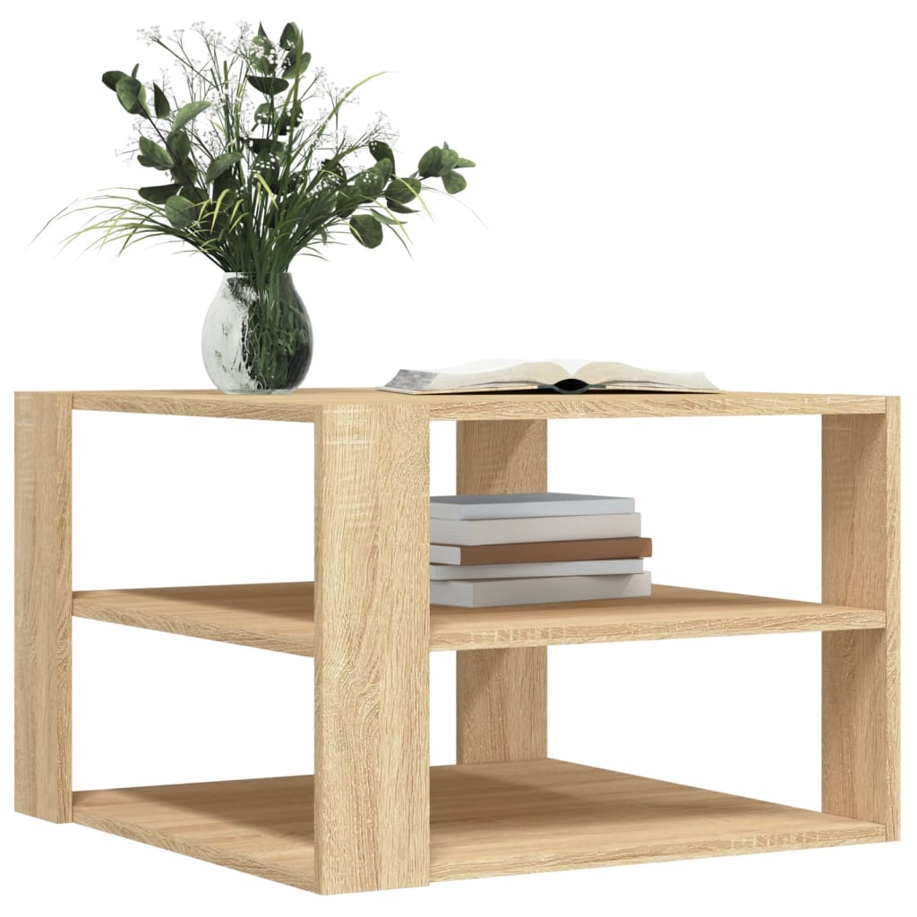 Salongbord sonoma eik 58x58x40 cm konstruert tre