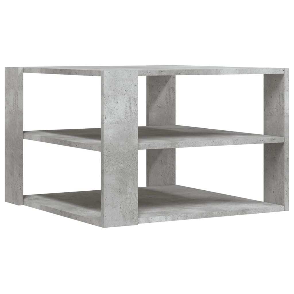 Salongbord betonggrå 58x58x40 cm konstruert tre