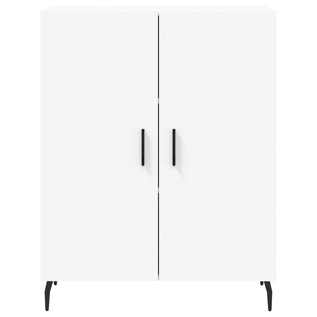Highboard hvit 69,5x34x180 cm konstruert tre