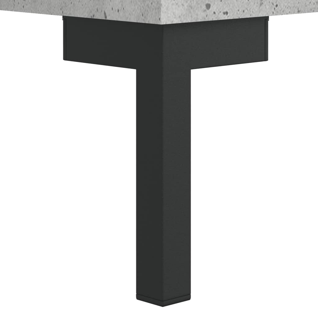 Highboard betonggrå 69,5x34x180 cm konstruert tre