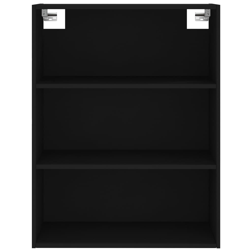 Highboard svart 69,5x34x180 cm konstruert tre