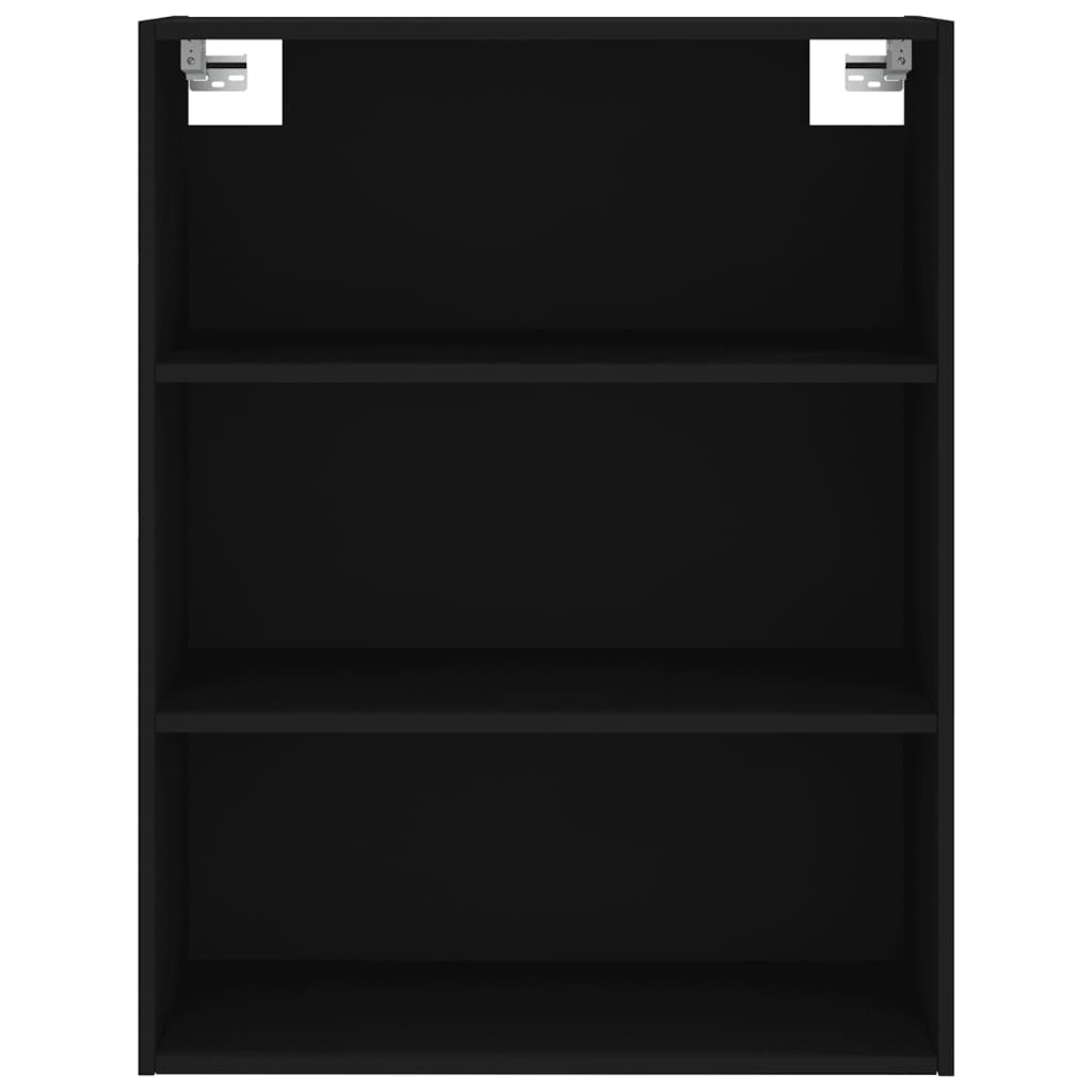 Highboard svart 69,5x34x180 cm konstruert tre
