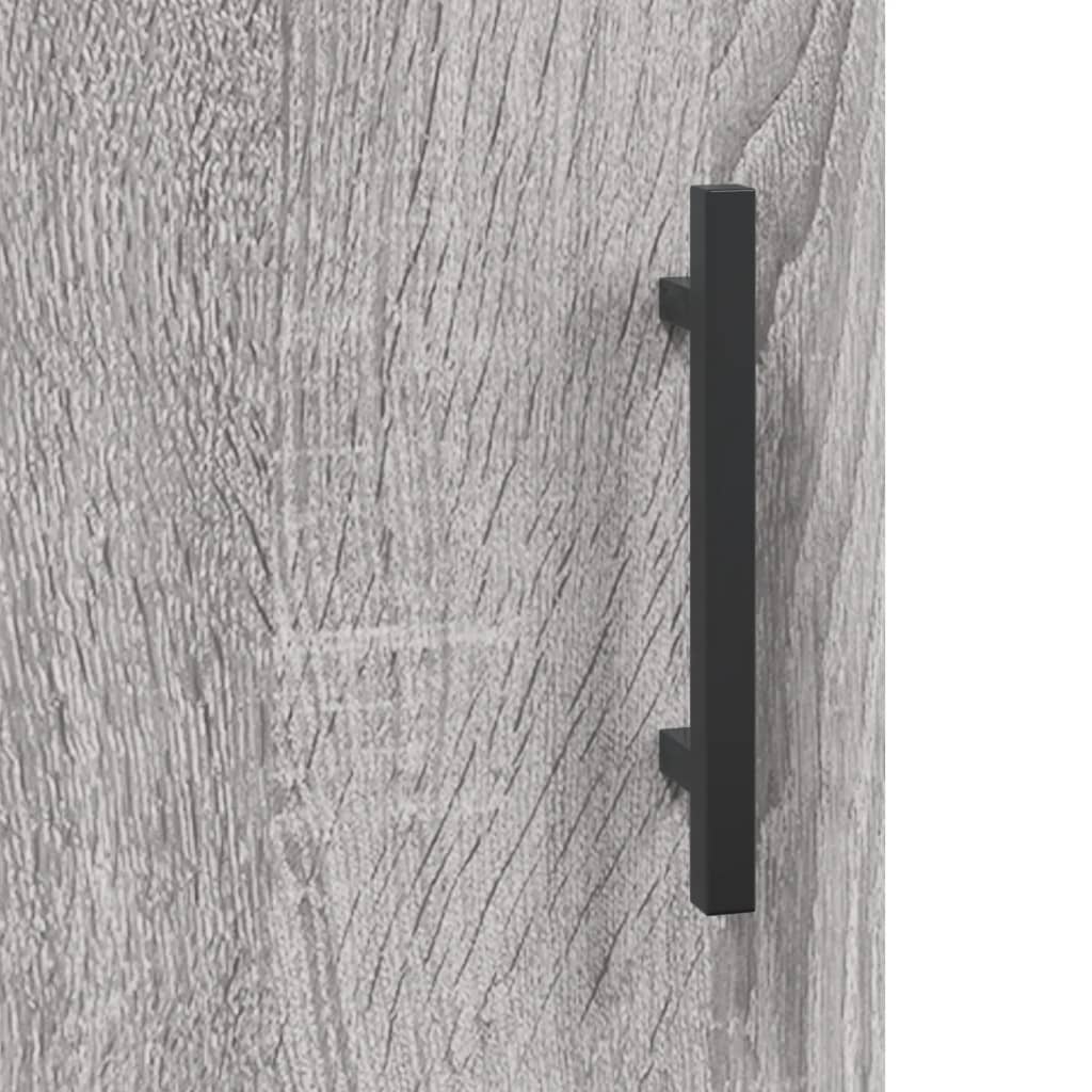 Highboard grå sonoma 69,5x34x180 cm konstruert tre vidaXL