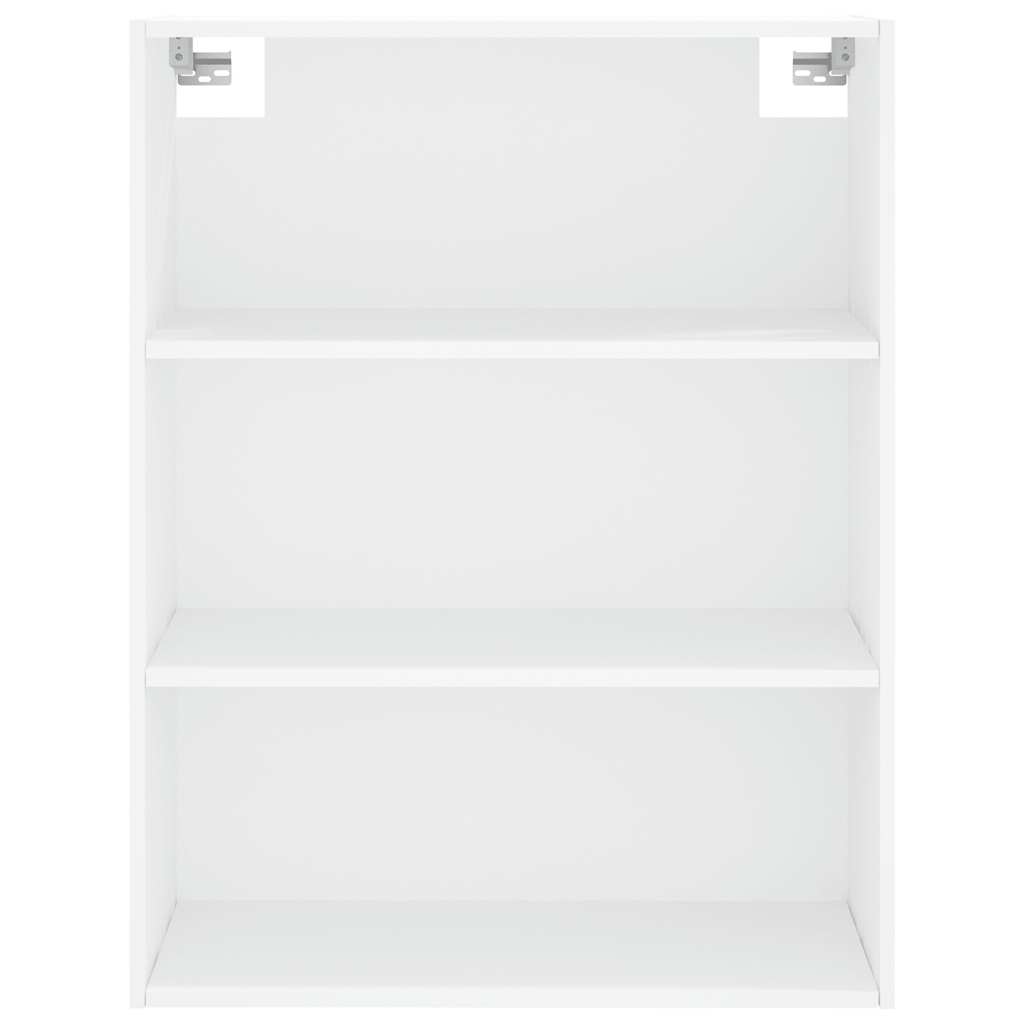 Highboard hvit 69,5x34x180 cm konstruert tre