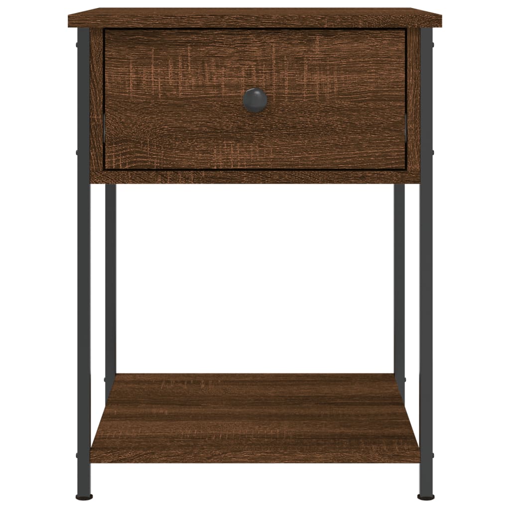 Nattbord brun eik 44x45x58 cm konstruert tre