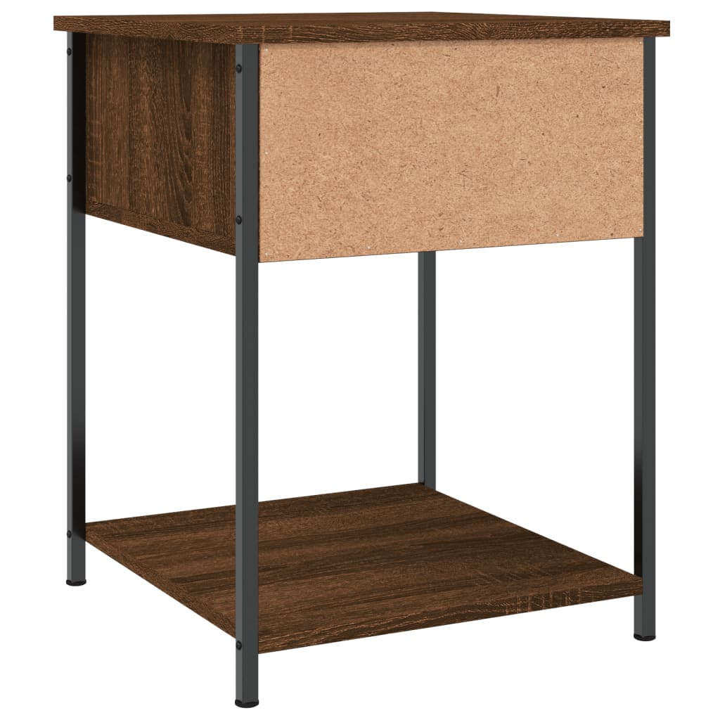 Nattbord brun eik 44x45x58 cm konstruert tre