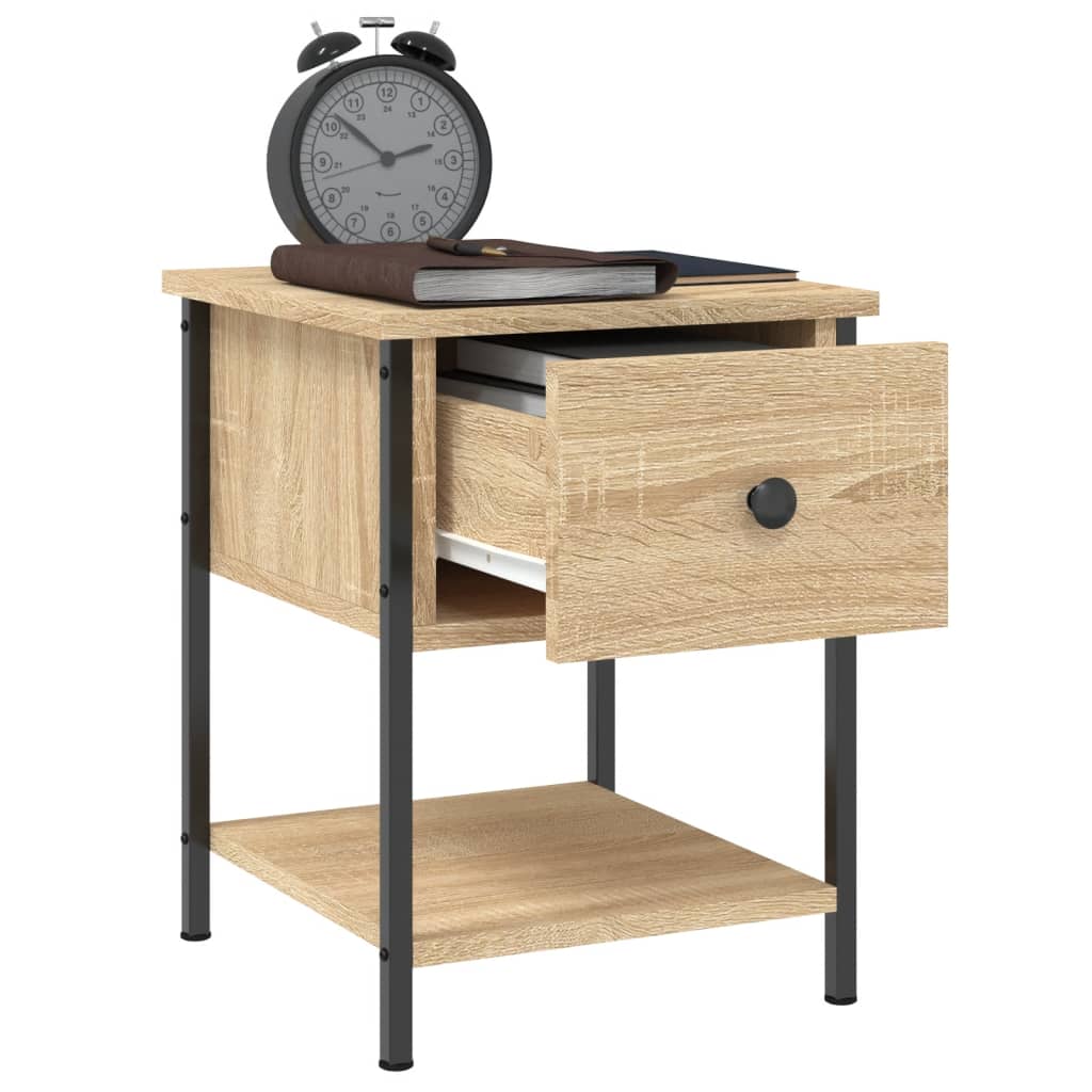 Nattbord 2 stk sonoma eik 34x35,5x45 cm konstruert tre