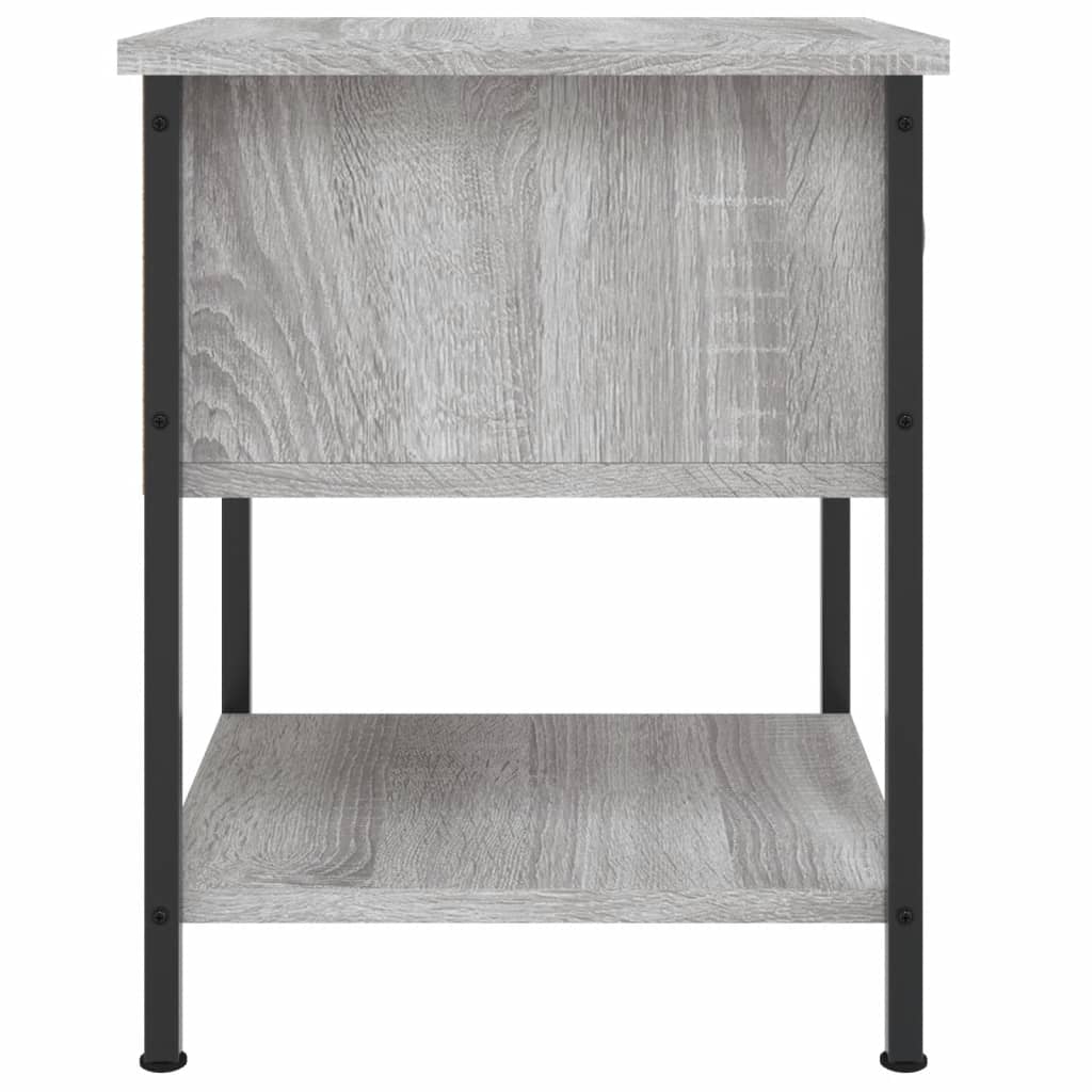 Nattbord 2 stk grå sonoma 34x35,5x45 cm konstruert tre