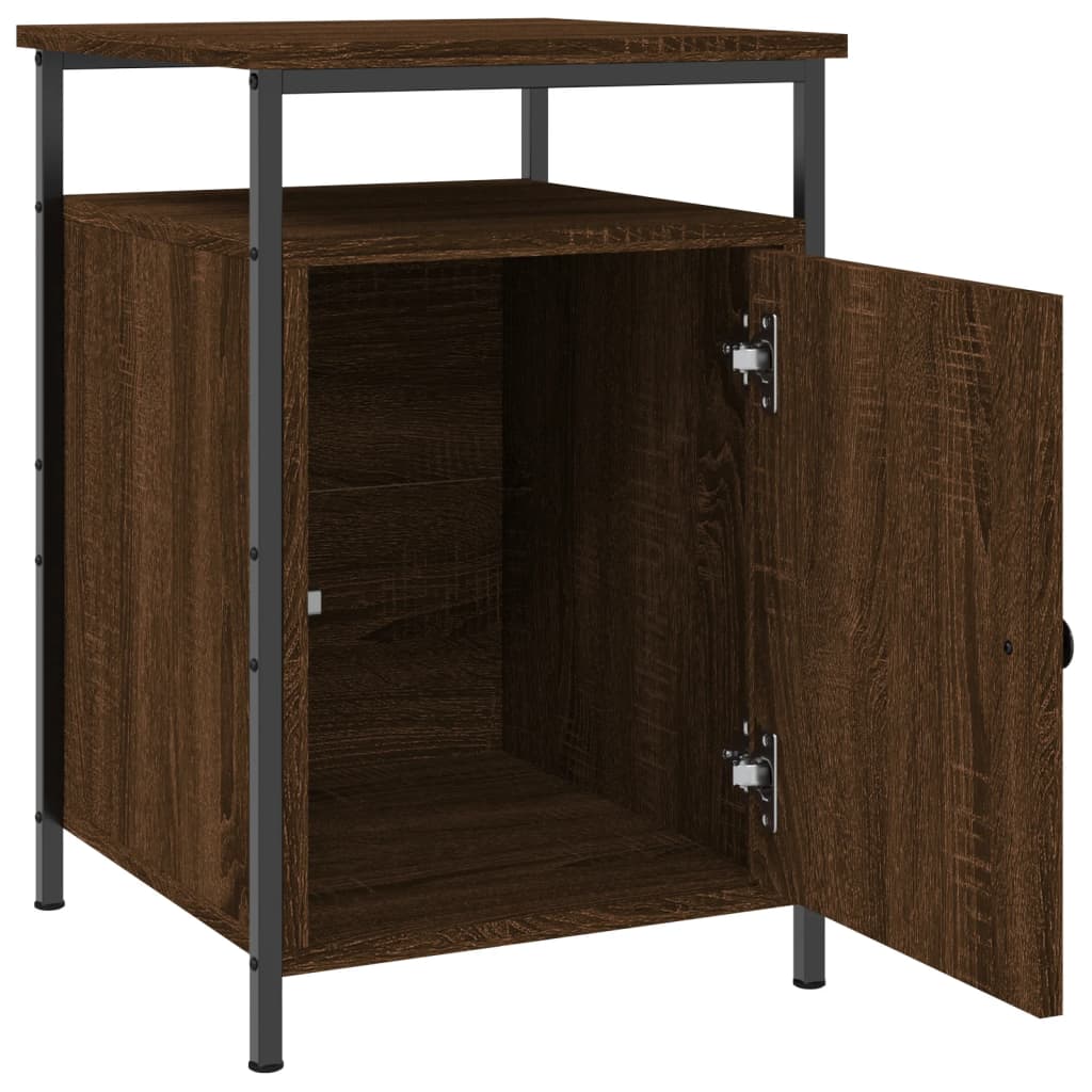 Nattbord brun eik 40x42x60 cm konstruert tre