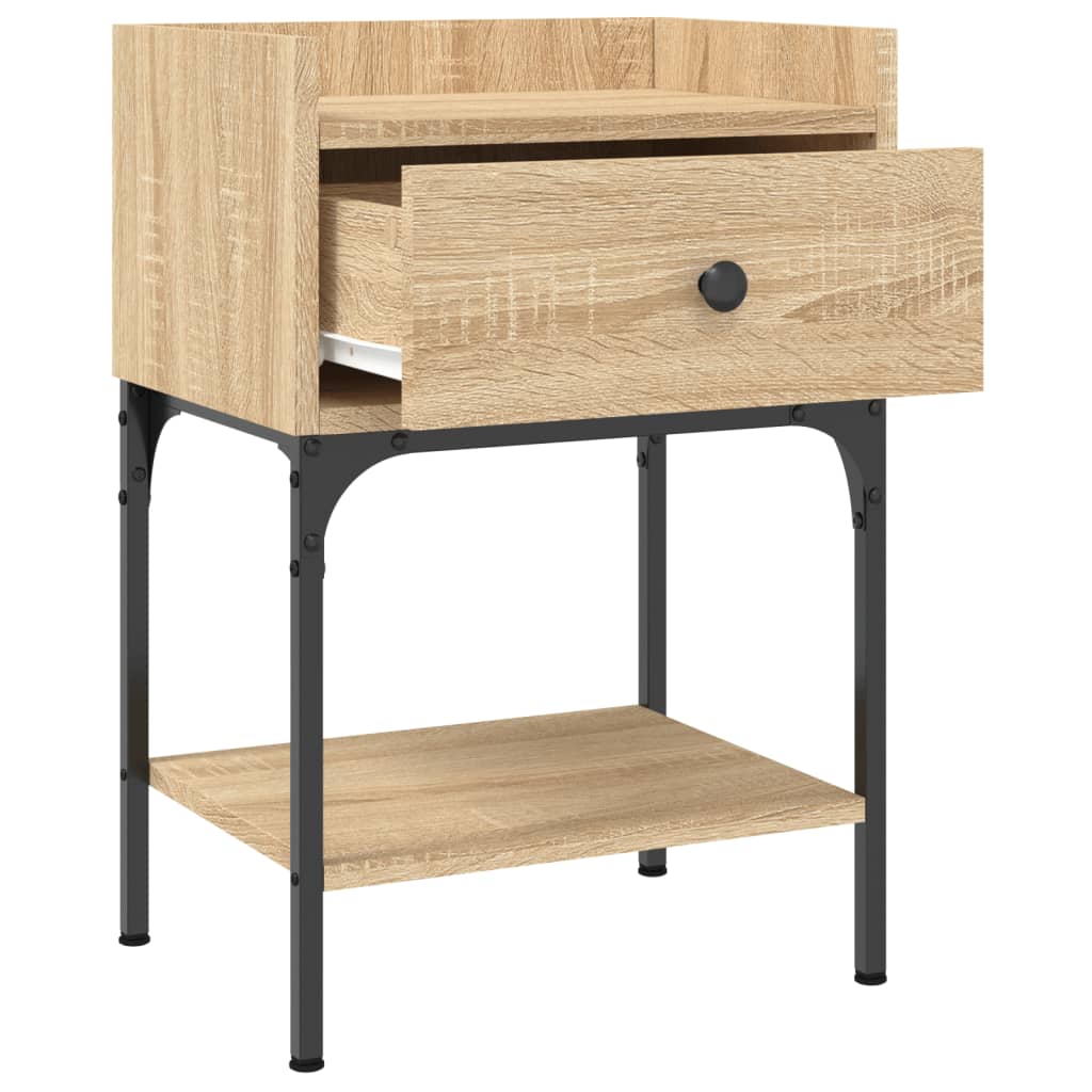 Nattbord sonoma eik 40,5x31x60 cm konstruert tre