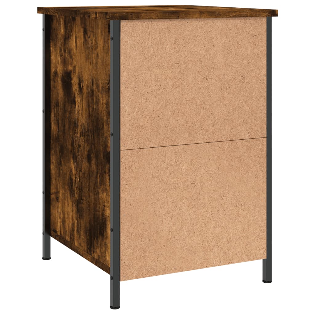 Nattbord 2 stk røkt eik 40x42x60 cm konstruert tre