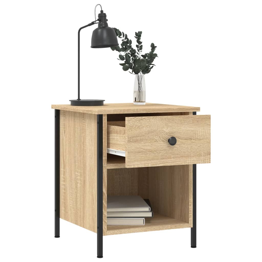 Nattbord 2 stk sonoma eik 40x42x50 cm konstruert tre vidaXL