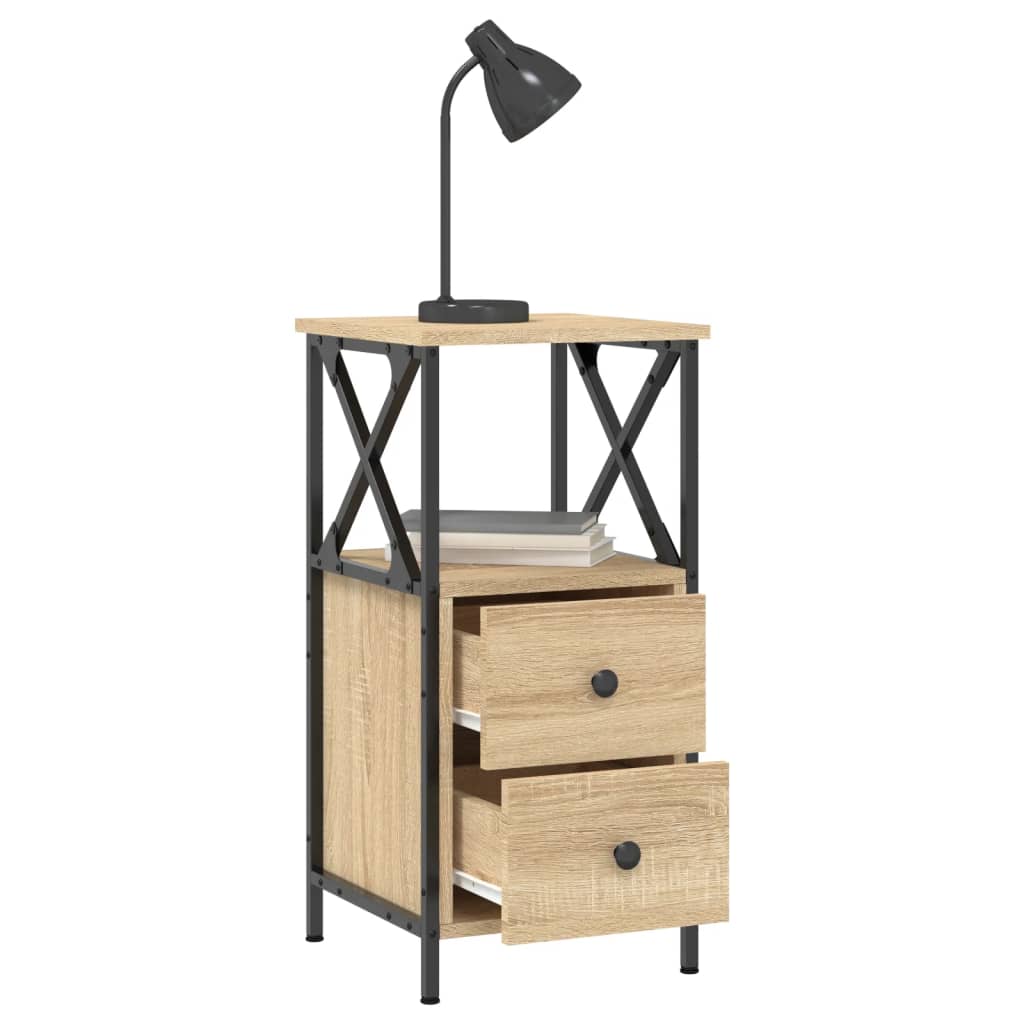 Nattbord sonoma eik 34x35,5x70 cm konstruert tre