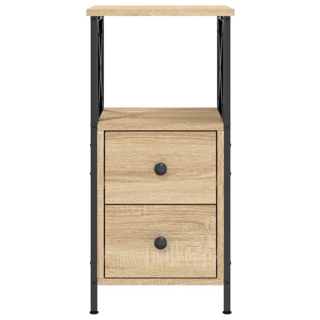 Nattbord 2 stk sonoma eik 34x35,5x70 cm konstruert tre