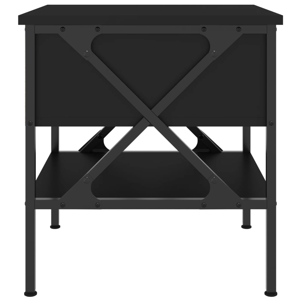 Nattbord svart 40x42x45 cm konstruert tre
