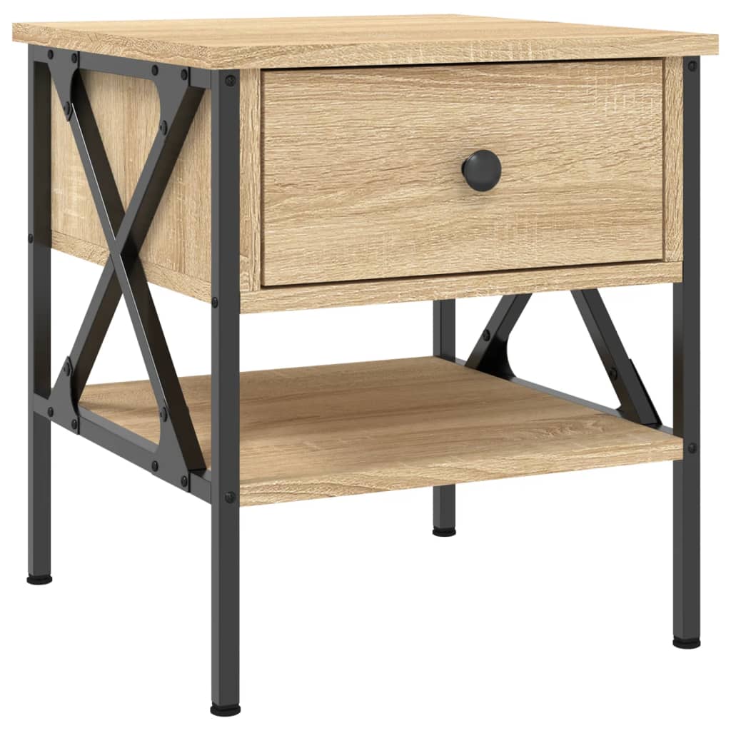 Nattbord sonoma eik 40x42x45 cm konstruert tre