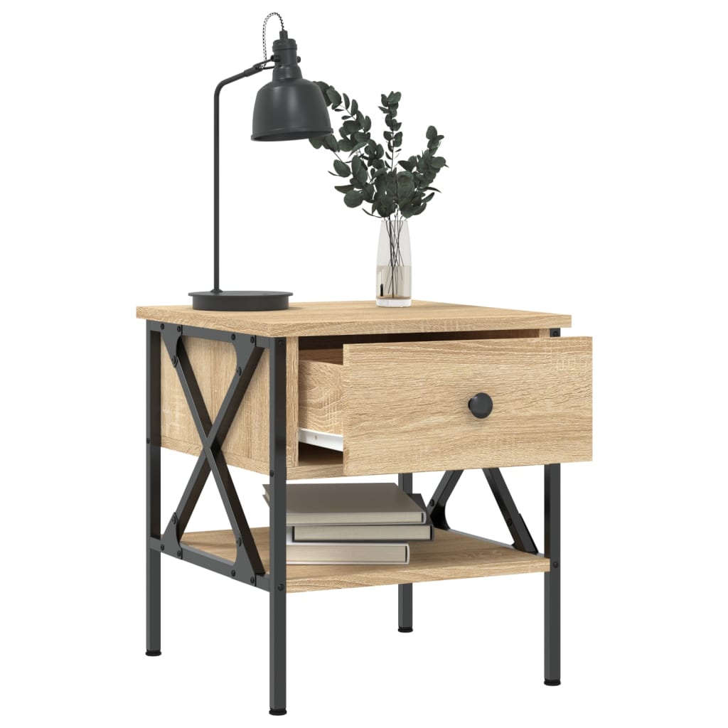Nattbord sonoma eik 40x42x45 cm konstruert tre