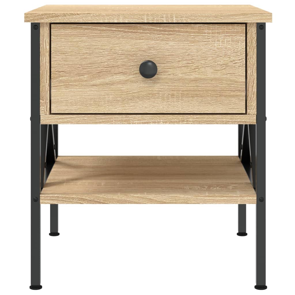 Nattbord 2 stk sonoma eik 40x42x45 cm konstruert tre