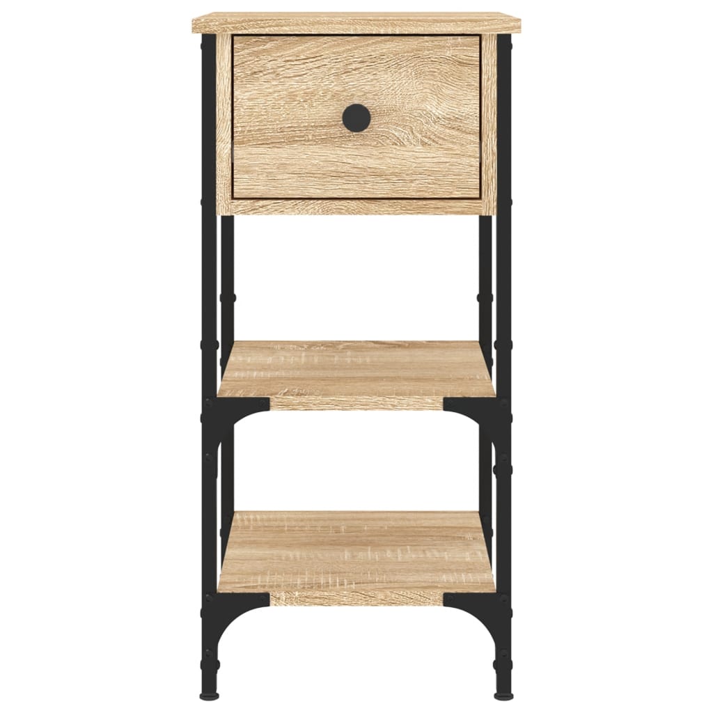 Nattbord 2 stk sonoma eik 34x36x70 cm konstruert tre