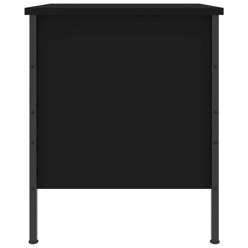 Nattbord svart 40x42x50 cm konstruert tre
