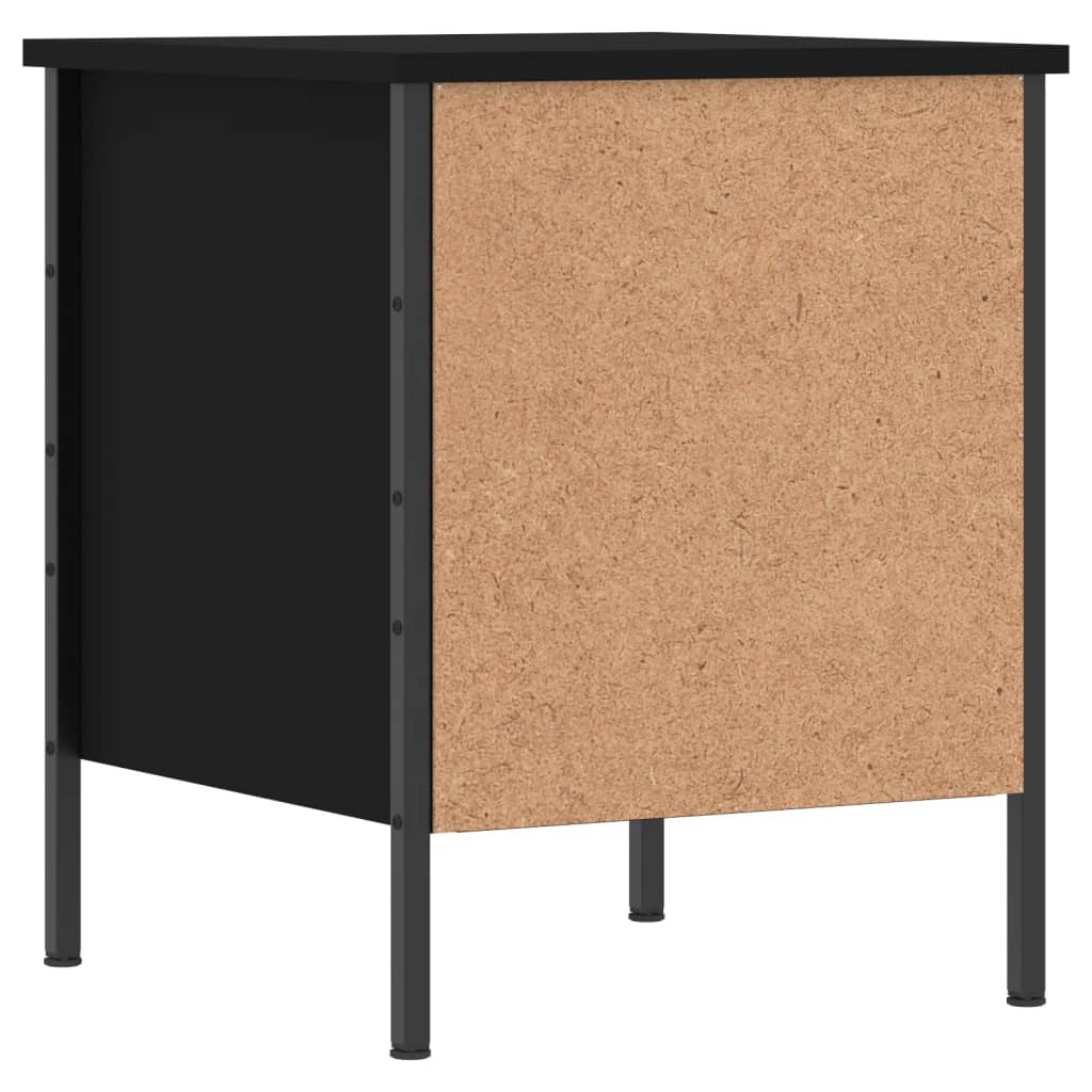 Nattbord svart 40x42x50 cm konstruert tre