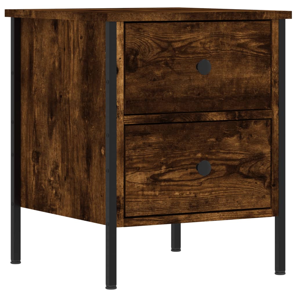 Nattbord røkt eik 40x42x50 cm konstruert tre
