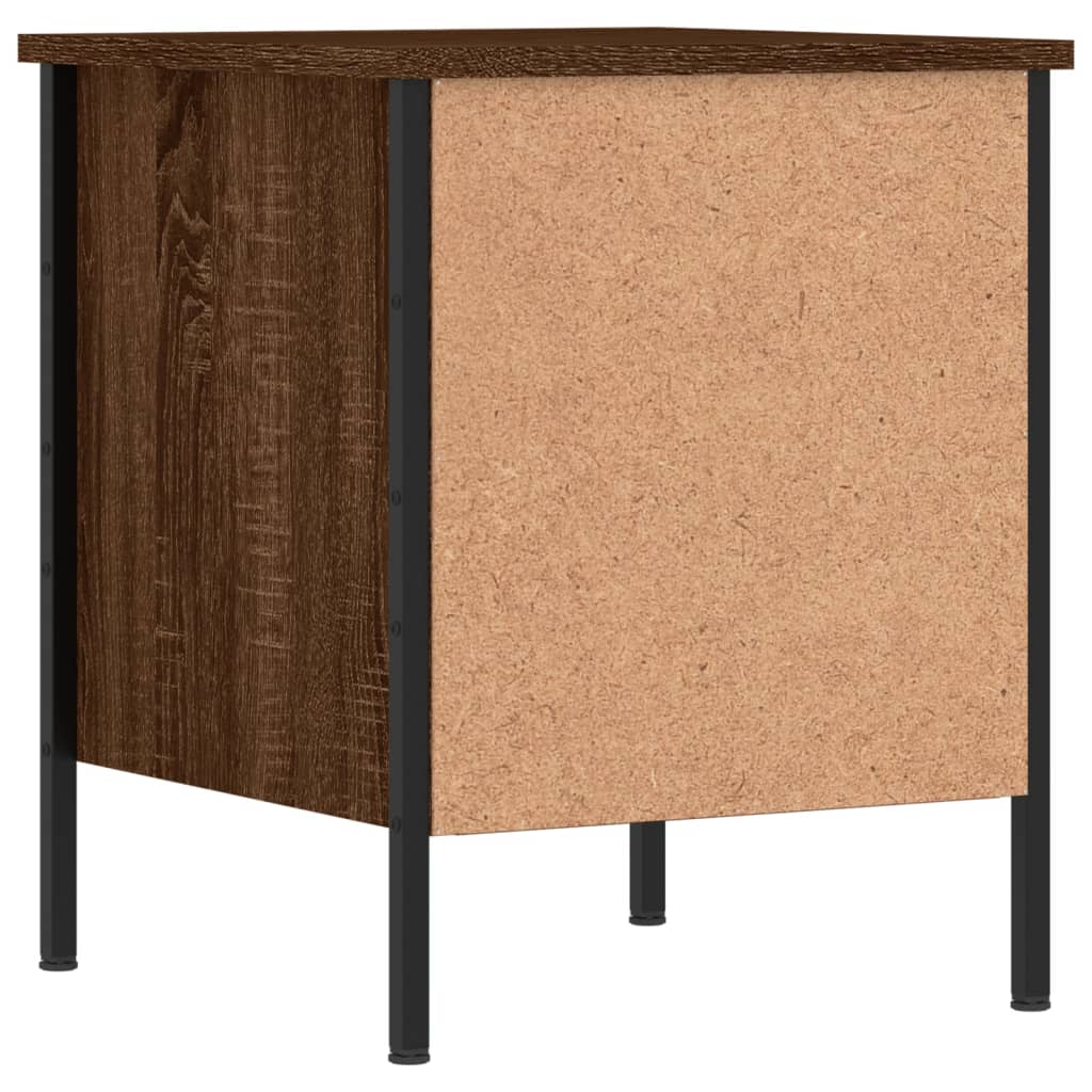 Nattbord 2 stk brun eik 40x42x50 cm konstruert tre