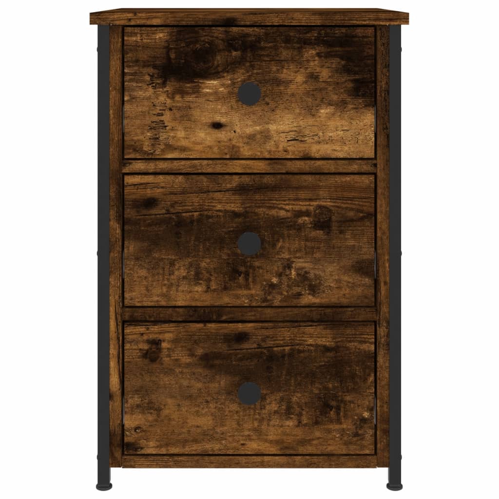 Nattbord røkt eik 40x36x60 cm konstruert tre