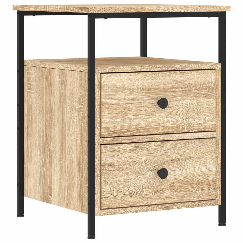 Nattbord 2 stk sonoma eik 44x45x60 cm konstruert tre