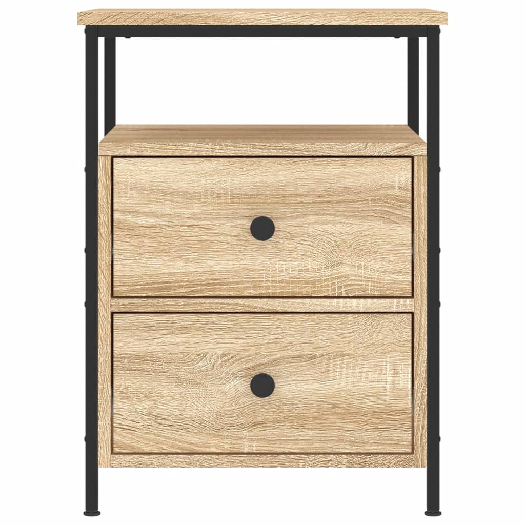 Nattbord 2 stk sonoma eik 44x45x60 cm konstruert tre